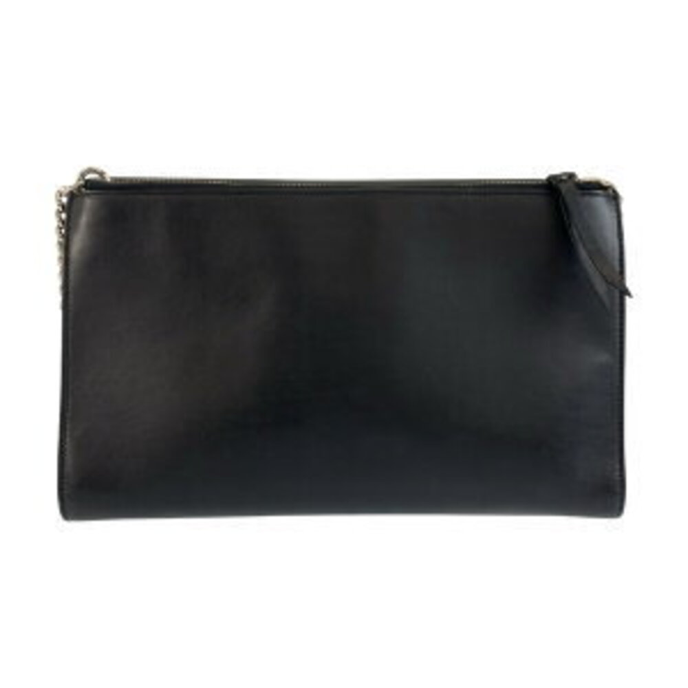 GUCCI Interlocking Black Leather Chain Shoulder B… - image 2